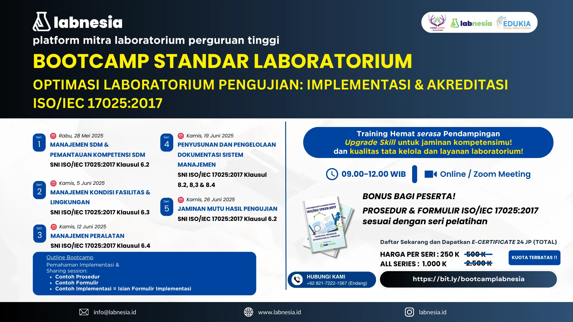 Bootcamp Laboratorium 2025: Strategi Implementasi dan Akreditasi ISO/IEC 17025:2017
