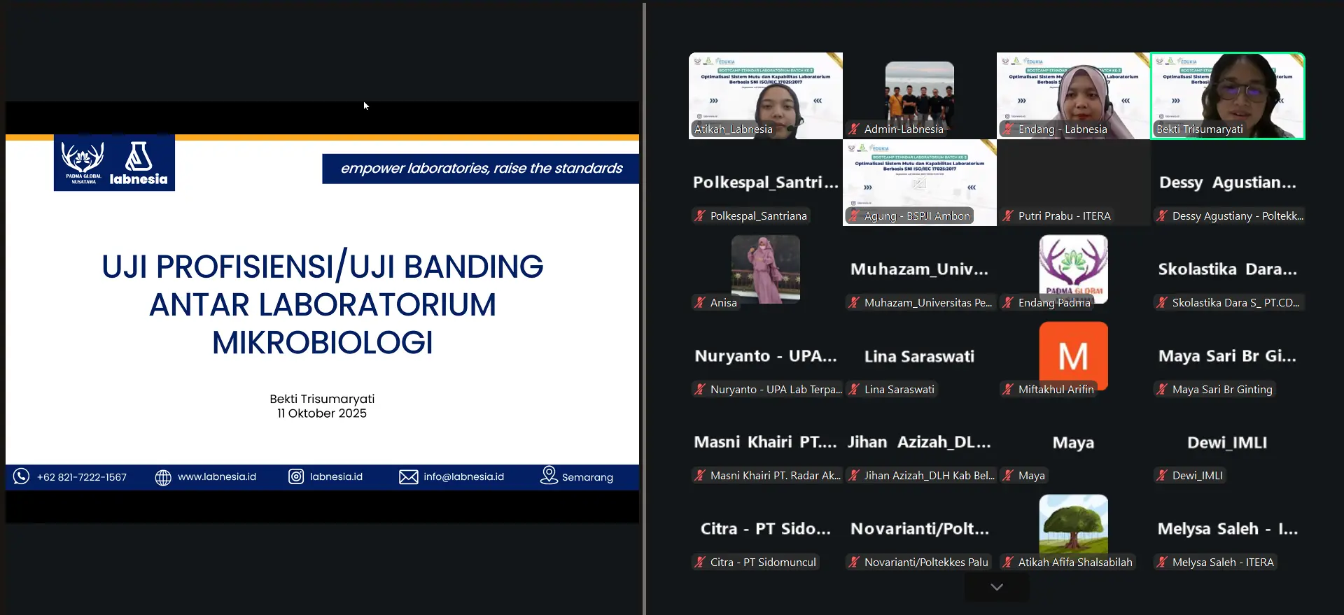 Bootcamp Seri 4 Labnesia: Kupas Tuntas Pengelolaan Uji Profisiensi dan Uji Banding Laboratorium Mikrobiologi SNI ISO/IEC 17025:2017