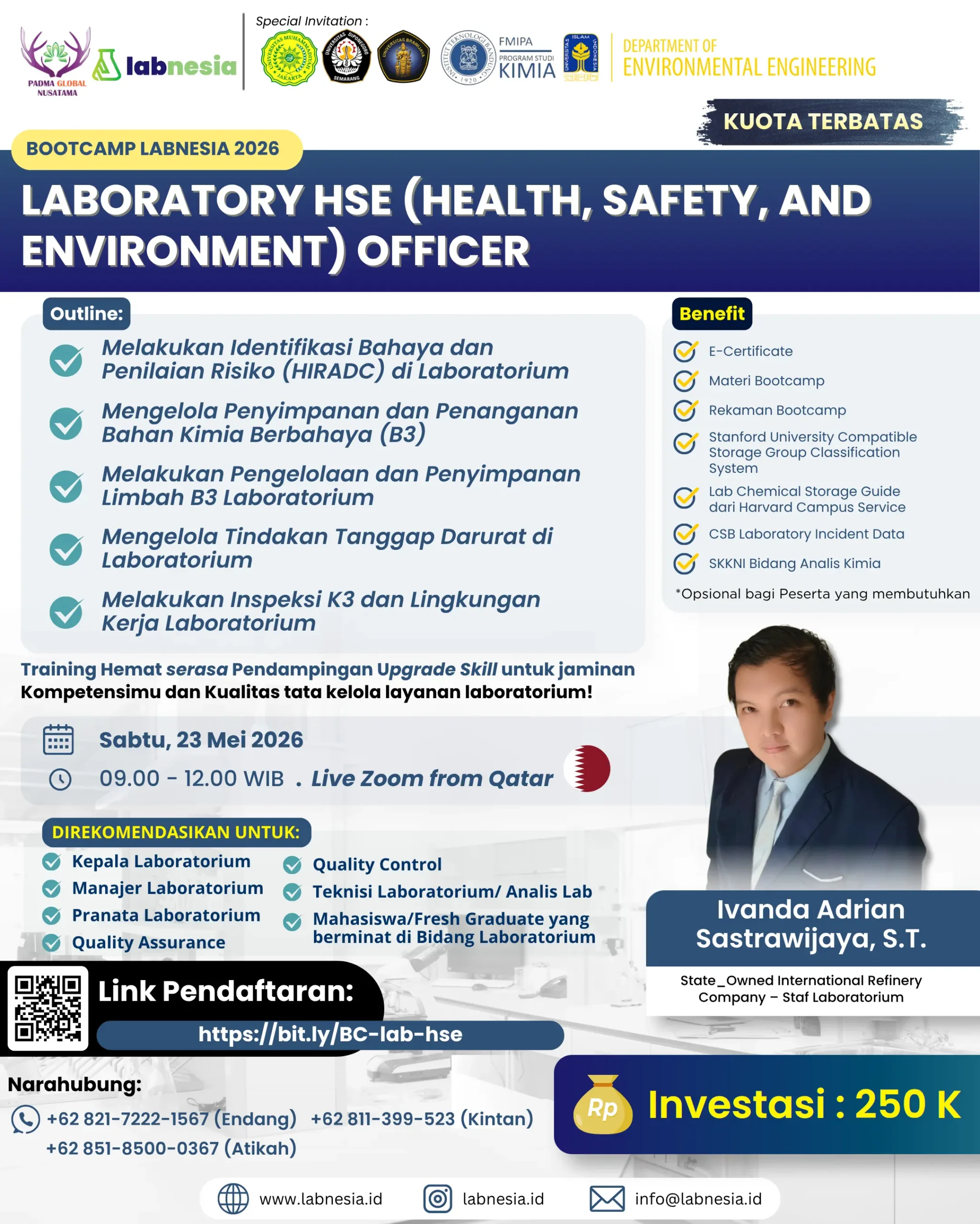 Bootcamp Implementasi ISO/IEC 17025:2017 – Laboratory HSE