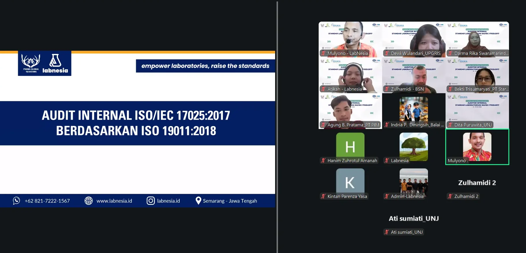 Labnesia dan LSP Edukia Perkuat Kompetensi Auditor Internal ISO/IEC 17025