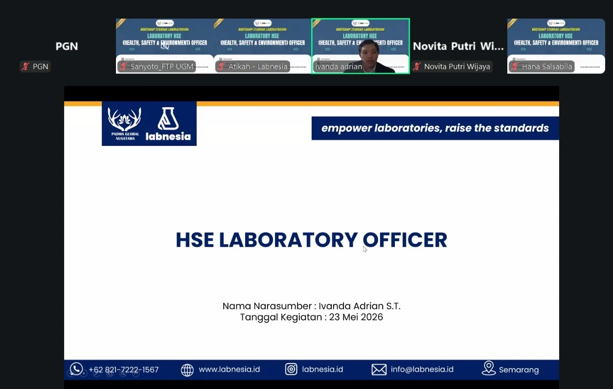 Bootcamp Laboratory HSE Officer Jadi Wadah Belajar bagi Praktisi dan Fresh Graduate
